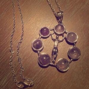 Yoga amethyst necklace